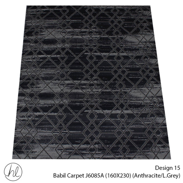 Babil Carpet (160X230) (Design 13) (Anthracite/Grey)