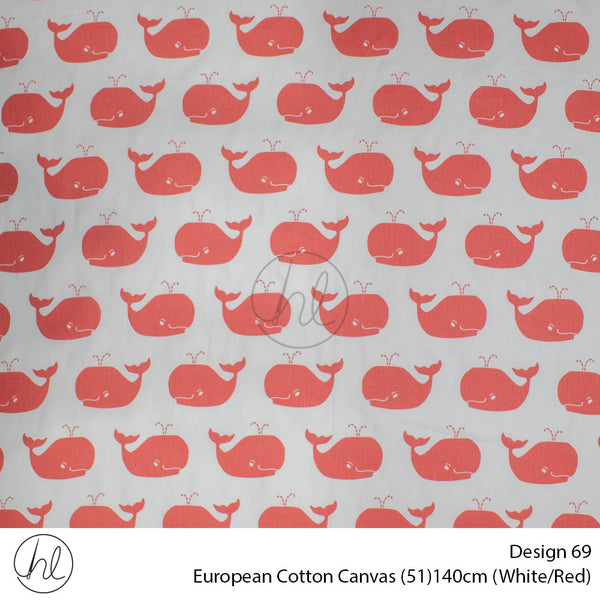 Cotton Canvas Whale