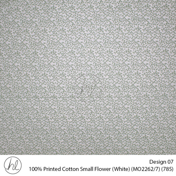 100% Cotton Prt Small Flower