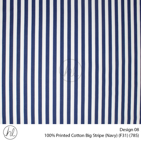 100% Cotton Prt Big Stripe