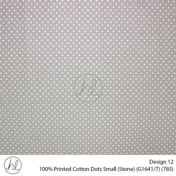 100% Cotton Prt Dots Small