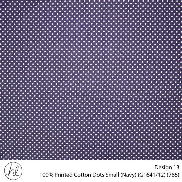 100% Cotton Prt Dots Small