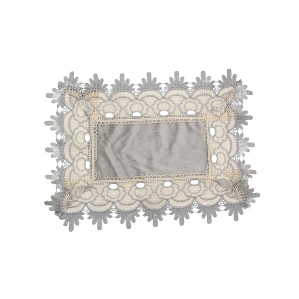 DOILY 30X45 CRM/GREY FREE 1