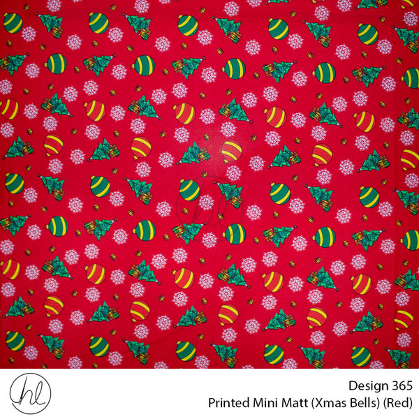 Mini Mat Prt Xmas Bells