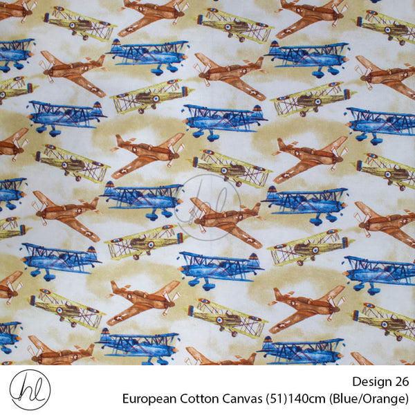 Printed Cotton Airplanes