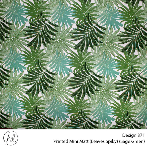 Mini Mat Prt Leaves Spiky