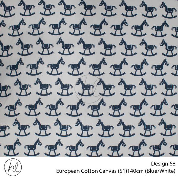 Cotton Canvas Rocky Horses