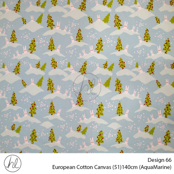 Cotton Canvas Bunnies & Trees