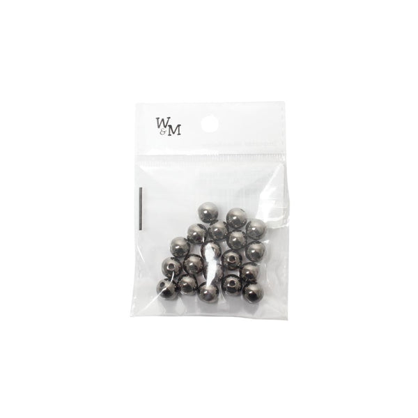 BEADS ROUND 10MM  GUN/METAL