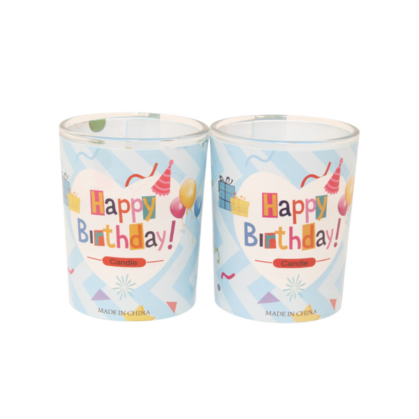 HAPPY BIRTHDAY SCENTED CANDLE	(ABY-2661) (PINK) (2 PIECE)