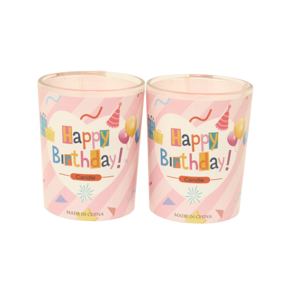 HAPPY BIRTHDAY SCENTED CANDLE	(ABY-2661) (BLUE) (2 PIECE)