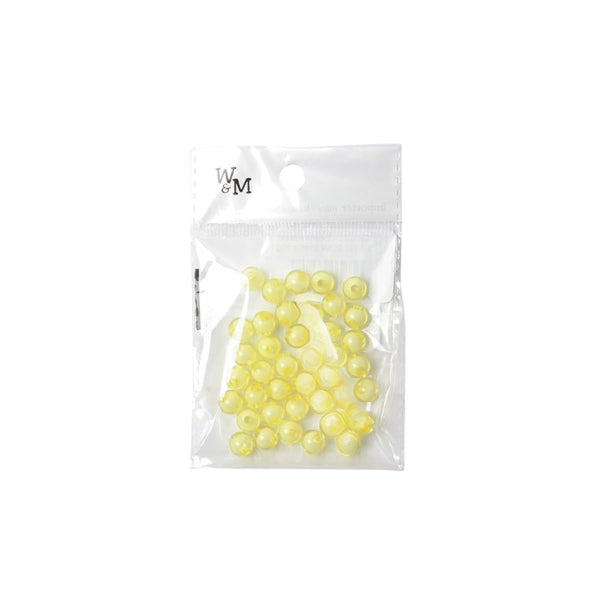 BEADS ROUND 8MM YELLOW FREE 1