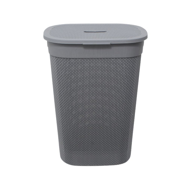 LINEN DROPLET BASKET 72L GREY