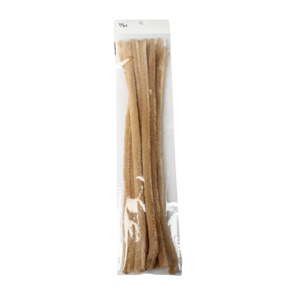 CHENILLE STICKS 10IN 12MM  BEIGE CB08