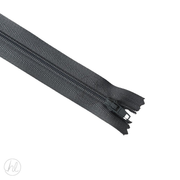 NYLON DRESS ZIPS MED GREY 55CM