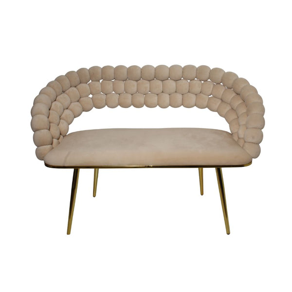 CHAIR 2 SEATER CREAM FREE