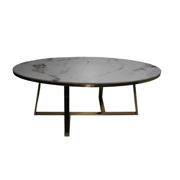 COFFEE TABLE OVAL ROSE GOLD FREE