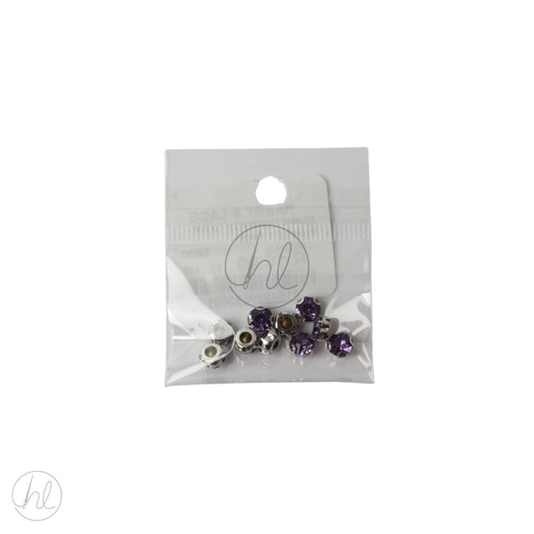 BEADS DIAMANTE 10 P/P PURPLE 1 FREE