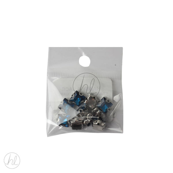 BEADS DIAMANTE SQUARE 10 P/P BLUE FREE