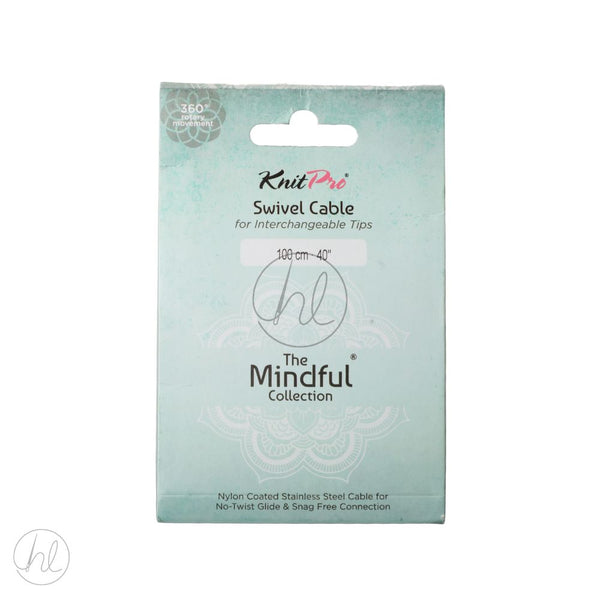 NEEDLE CABLE SWIVEL TEAL 100CM