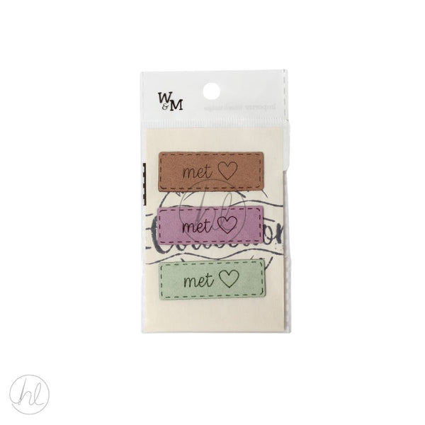 SUEDE TAGS MET + HART RECT MULTI