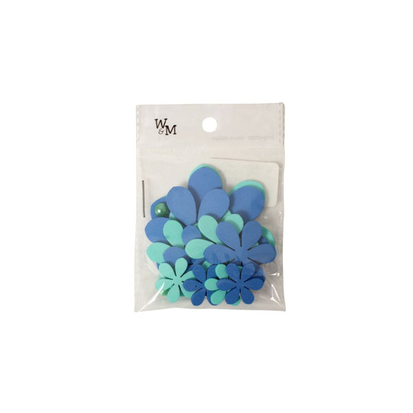 FOAM FLOWER DAISY MIX TURQ/BLUE CB2351