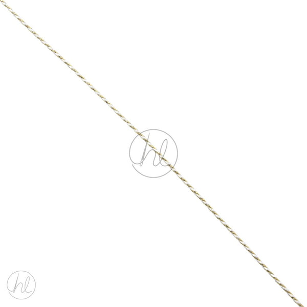 BAKERS TWINE CORD 3MM GOLD/WHITE FREE