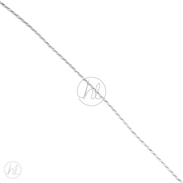 BAKERS TWINE CORD 3MM SILV/WHT FREE
