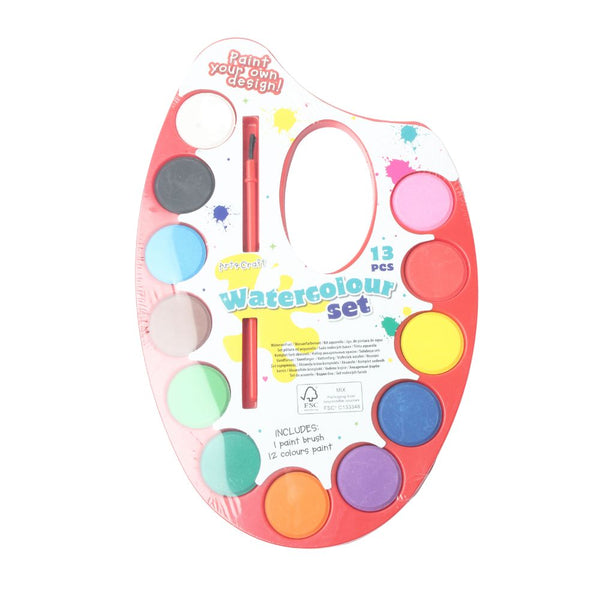 PALLETTE - WATER PAINT & BRUSH 110283250  RED FREE