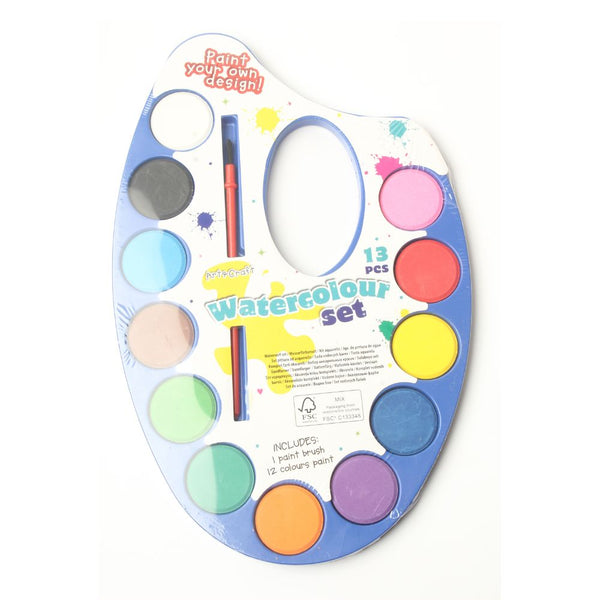 PALLETTE - WATER PAINT & BRUSH 11028250  BLUE FREE