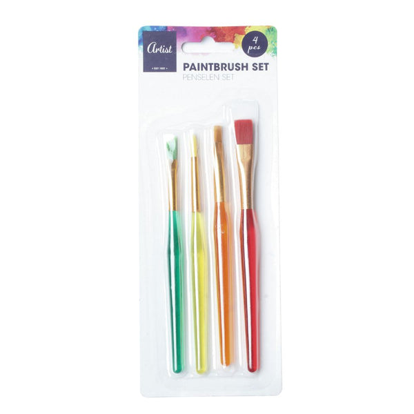 PAINT BRUSH SET FLAT 4PC  110732510 MULTI FREE