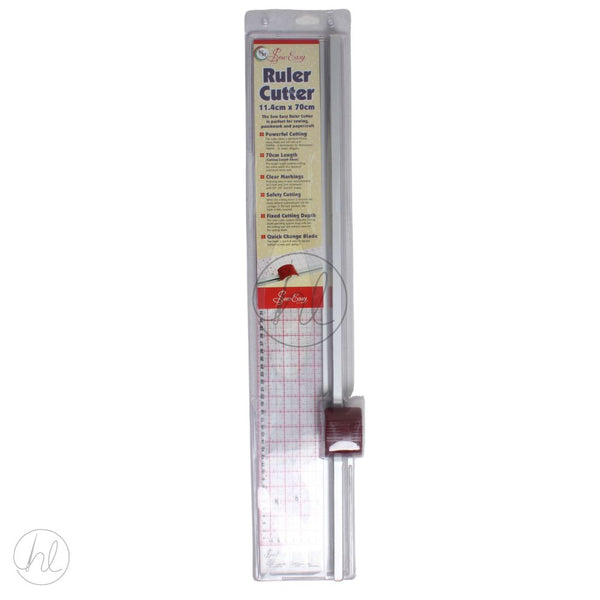 RULER CUTTER 70X11.4CM CLEAR