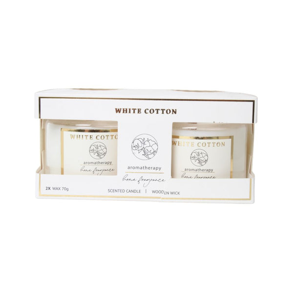 CANDLE SCENTED 2PCE CC5753000 CREAM FREE