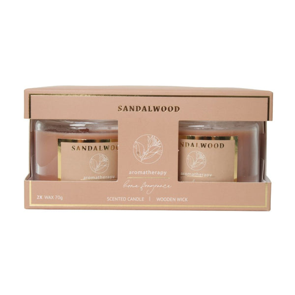 CANDLE SCENTED 2PCE CC5753000 BROWN FREE