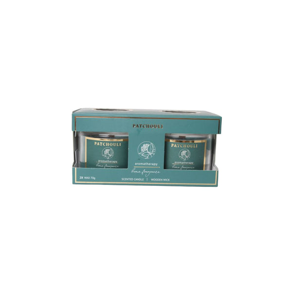 CANDLE SCENTED 2PCE CC5753000 D/GREEN FREE