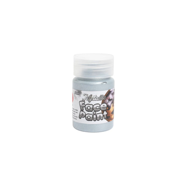 FACE PAINT METALLIC 50ML SILVER PFMS