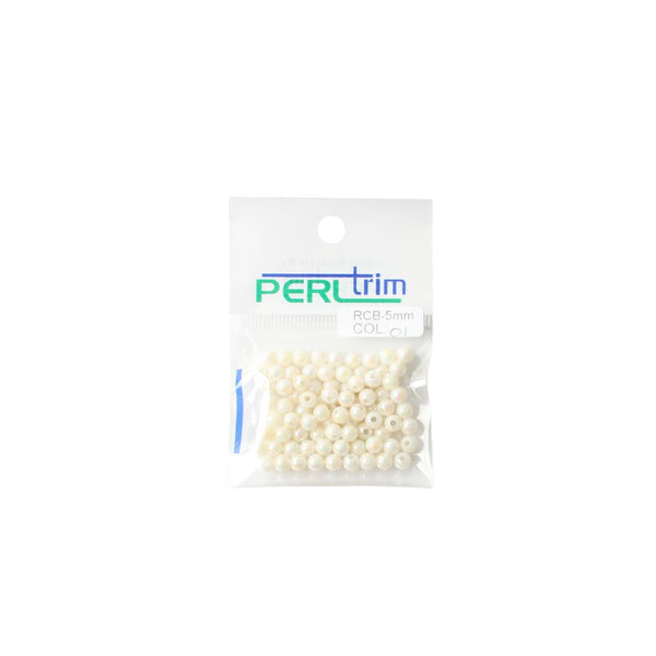 BEADS PEARL RAINBOW 5MM  CREAM  RCB