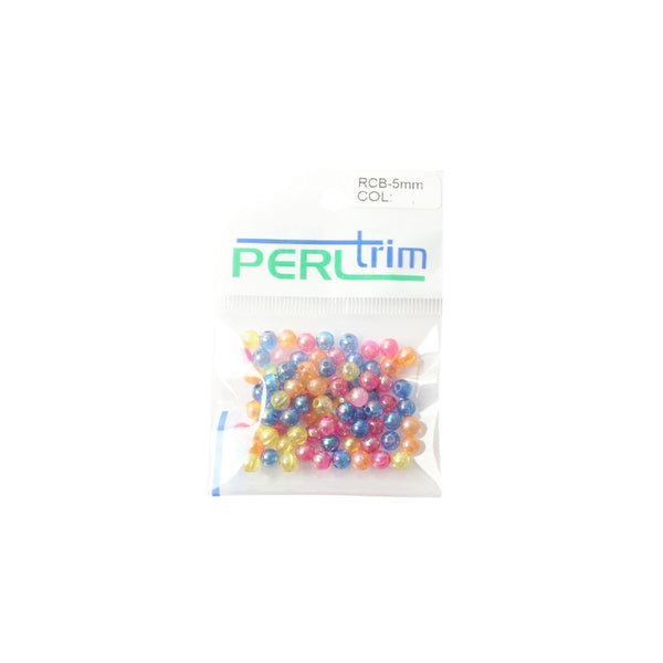 BEADS PEARL RAINBOW 5MM  MULTI RCB