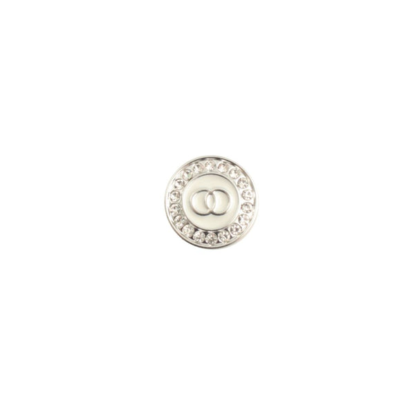 BUTTONS DIAMANTE 20MM  SILVER 045-3038