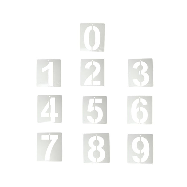STENCIL - NUMBERS 14X16CM WHITE 14X16CM