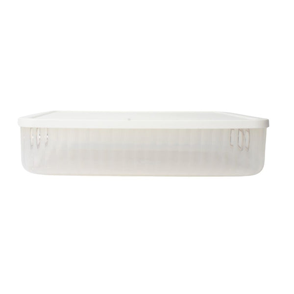 STORAGE BASKET WITH LID  ABY-4537 WHITE LARGE