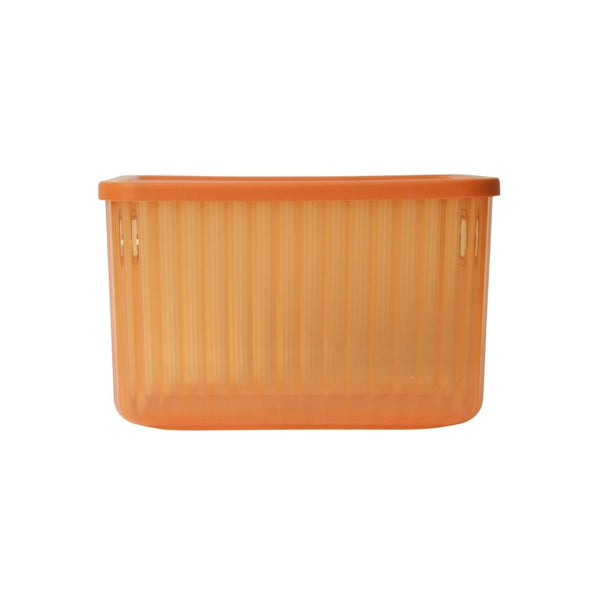 STORAGE BASKET WITH LID  ABY-4536 ORANGE MED