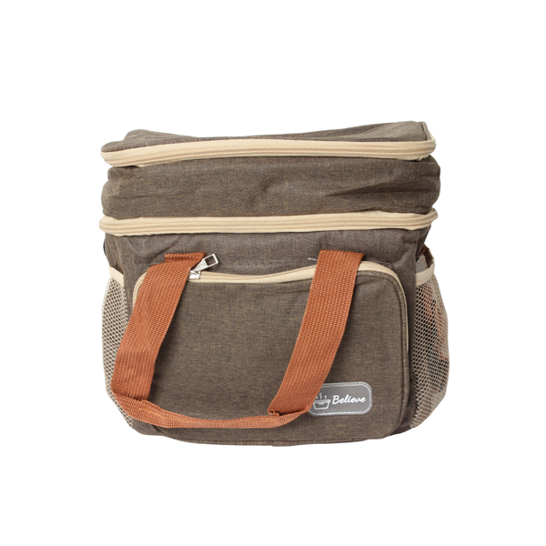 LUNCH BAG DOUBLE LAYER BROWN FREE