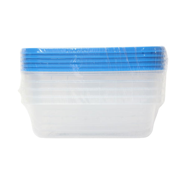 CONTAINER RECT 800CC 5PCE BLUE FREE