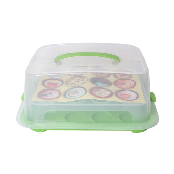 CUP CAKE HOLDER 24PCS GREEN FREE
