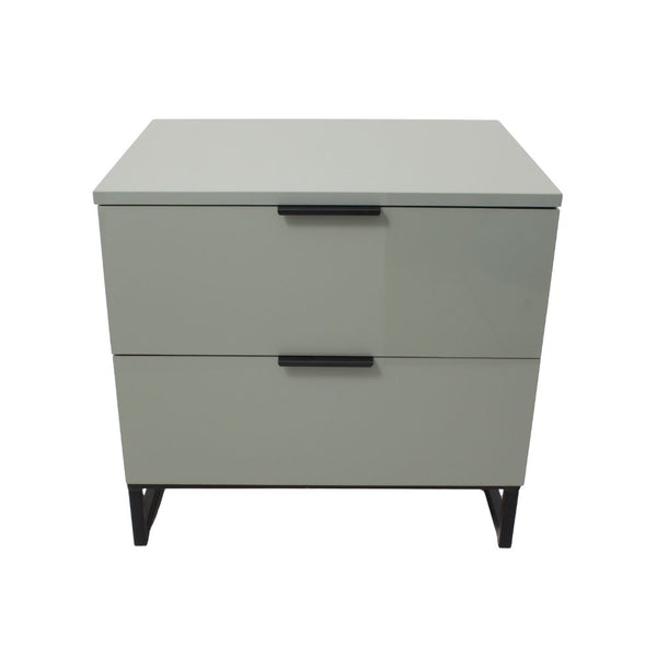 PEDESTAL FULL GLASS 2 DRAW GREEN