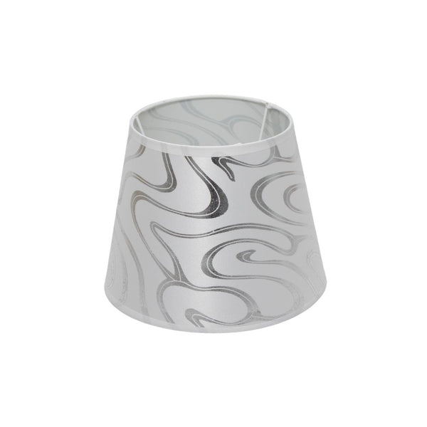 LAMP SHADE ONLY SILV/WHT