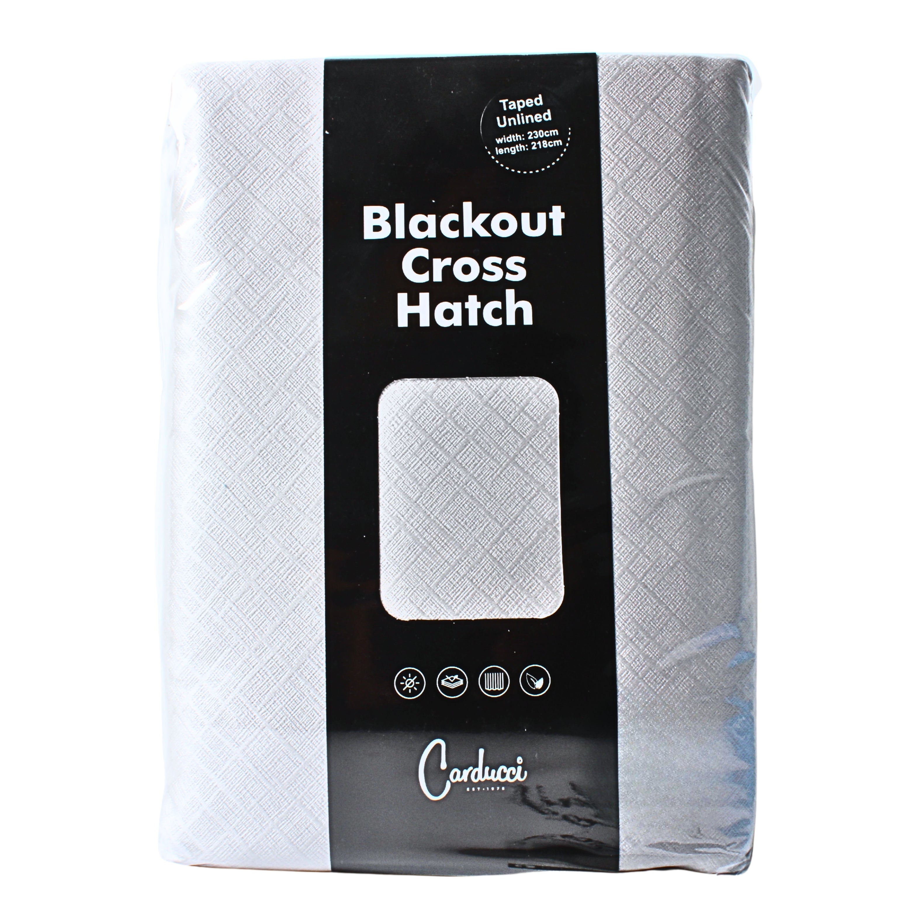 Natural Drapery READY MADE CURTAIN CROSS HATCH BLACKOUT SILVER 230X218 – Habby And Lace