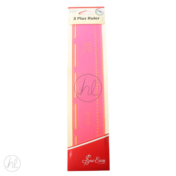RULER 3 PLUS 12X2.5" CERISE