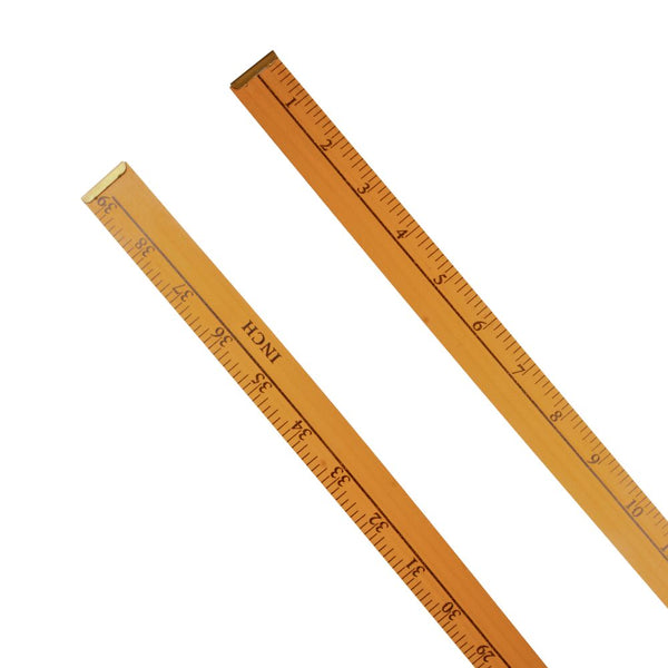 RULER WOODEN 1MTR ORANGE FREE